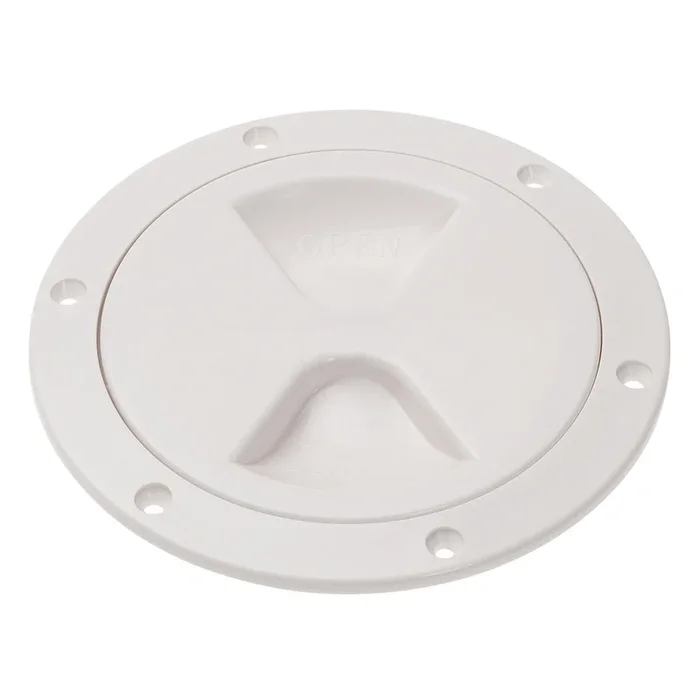 ROUND Screw Inspection Covers 5″- White