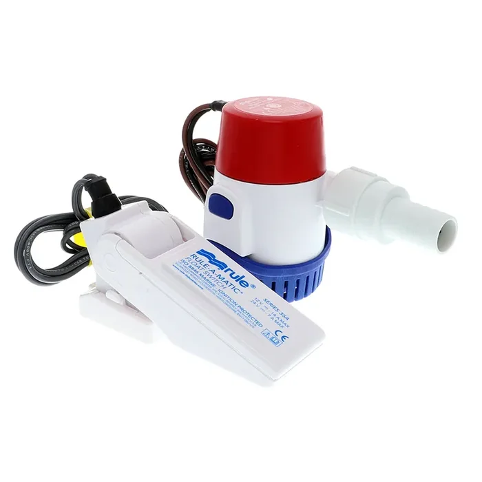 Rule 360 GPH Standard Bilge Pump Kit with Float Switch – 12V