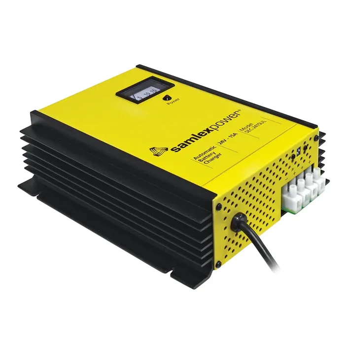 Samlex 15A Battery Charger – 24V – 3-Bank – 3-Stage with Dip Switch and Lugs – SEC-2415UL