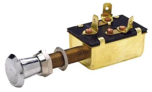 Seachoice 11941 3 Position Push Pull Switch Off/On#1, On Both #1, #2 (Spade)