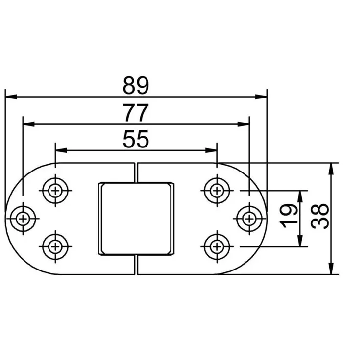 Self-Supporting Double Pin Hinges for 180° Folding Doors