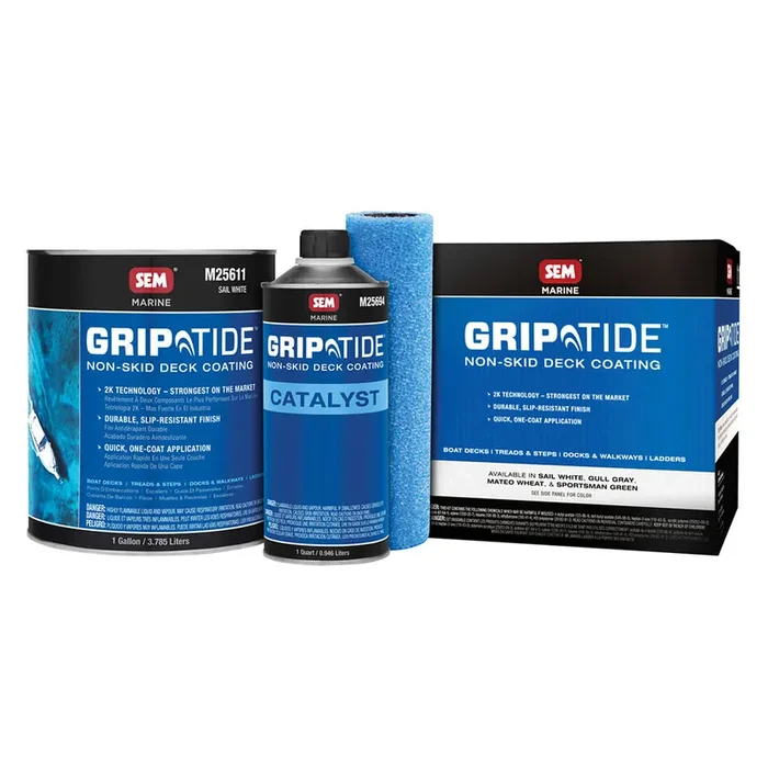 SEM GripTide Non-Skid Deck Coating Kit – Sail White – M25610