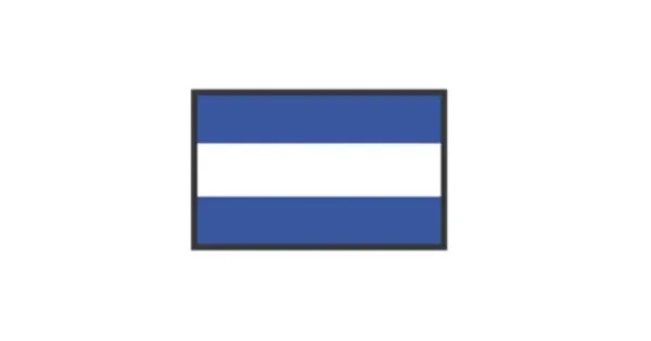 Signaling Flags : J Juliet 20 x 30cm