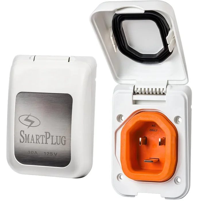 SmartPlug 30 Amp Non Metallic White Inlet – Boat & RV Side