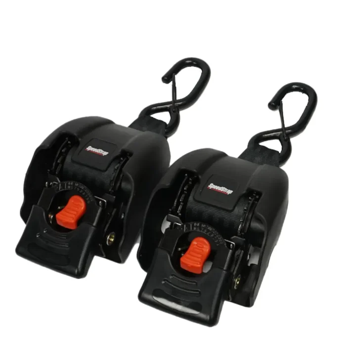 Speedstrap Tie-Down Automatic Retractable Tie-Down Straps, Steel Ratchet, 2 Pieces
