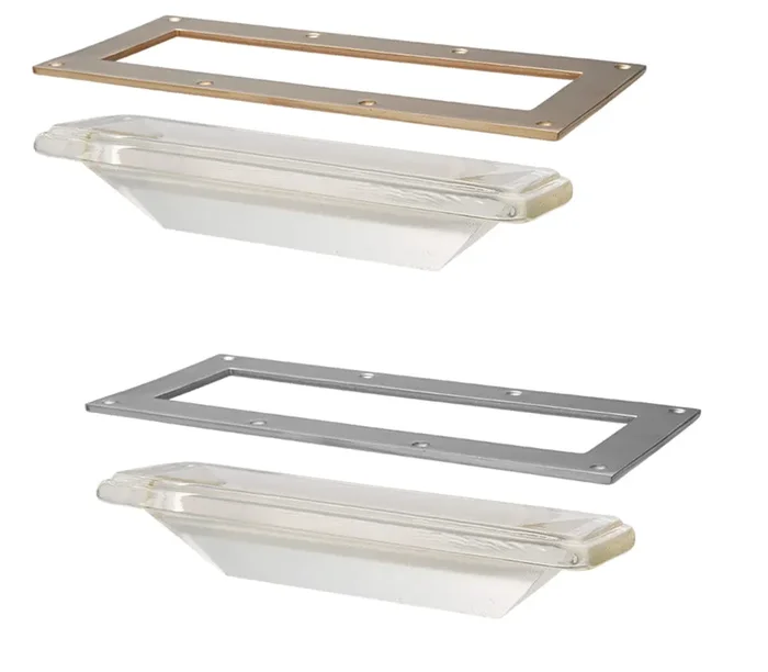 Square deck prism 225 mm and flat frames DAVEY