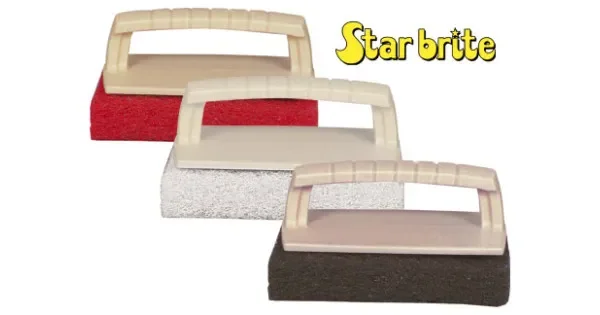 Star Brite Scrub Pad Fine White With Handle