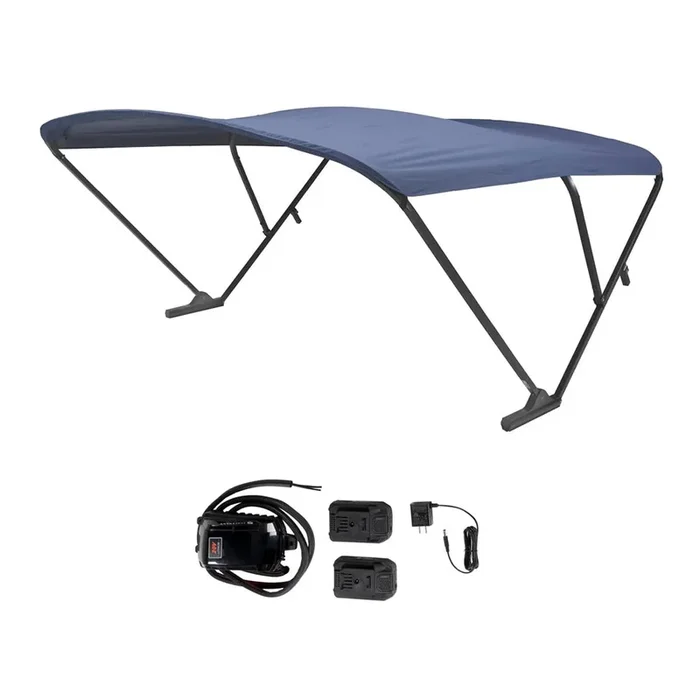 SureShade Battery Powered Bimini – Black Anodized Frame Navy Fabric [2021133095]