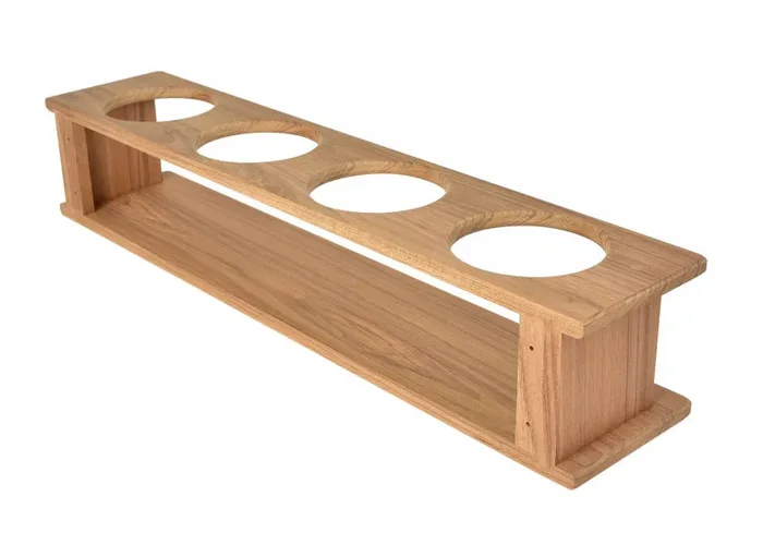 Teak Bottle Holder / 4 bottles