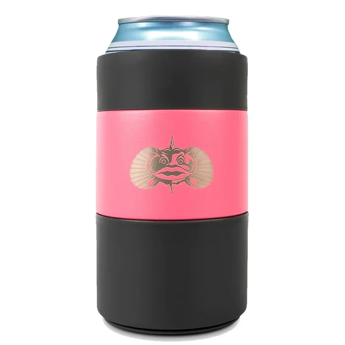 Toadfish Non-Tipping Can Cooler + Adapter – 12oz – Pink