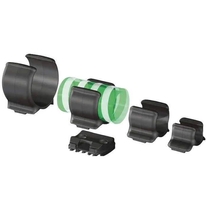 TruDesign Black Saddle Clip 20-27 mm – Durable Composite Nylon Base with Acetal Copolymer Clip for Marine Applications