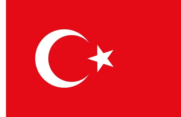 Turkey Sewn Courtesy Flag