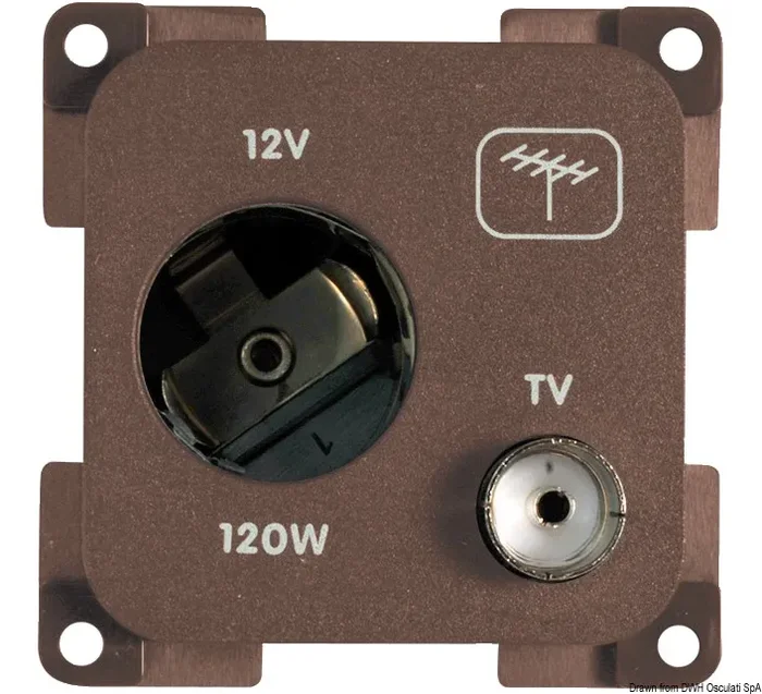 TV-antenna socket brown – Osculati [1466201]