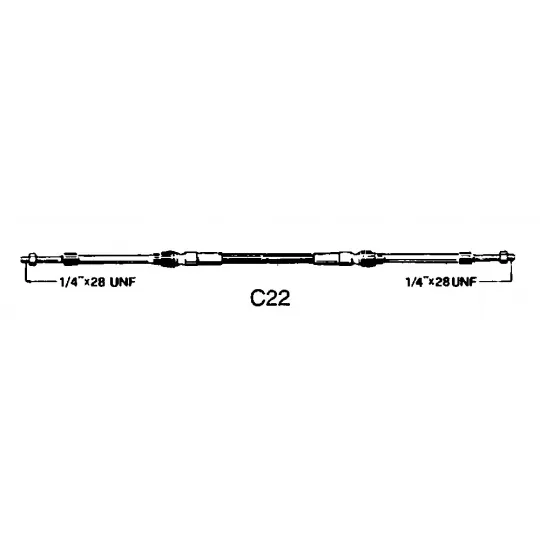 Ultraflex Control Cable C22 FT 22′