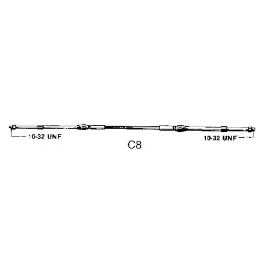 Ultraflex Control Cable C8 FT 9′
