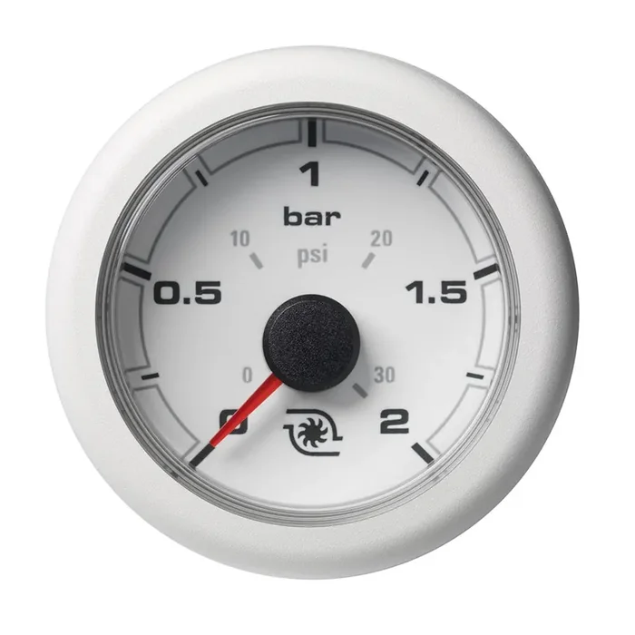 VDO 2-1/16″ (52MM) OceanLink Boost Pressure 2 Bar / 30 PSI White Dial & Bezel – A2C1066150001