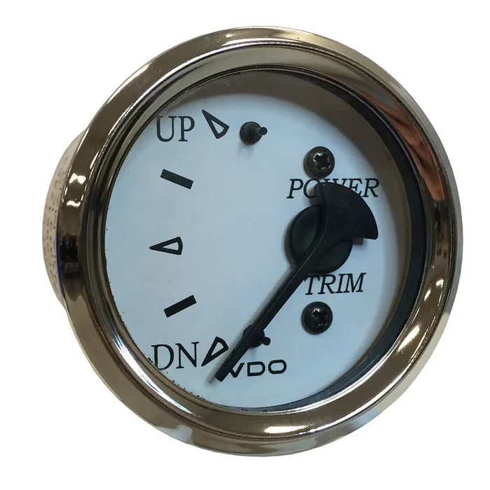 VDO Cockpit Marine 52MM (2-1/16″) Trim Gauge f/Honda Engines – White Dial/Chrome Bezel [382-15281]
