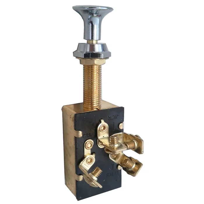 Versatile 20A Push/Pull Switch for Boats – 30mm Length with 9.5mm Mounting Hole