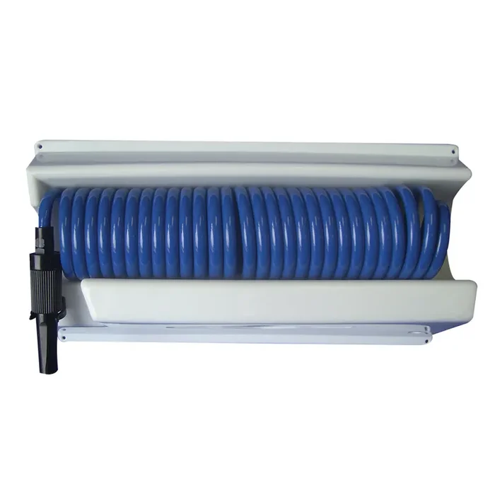Whitecap 25 Blue Coiled Hose with Mounting Case