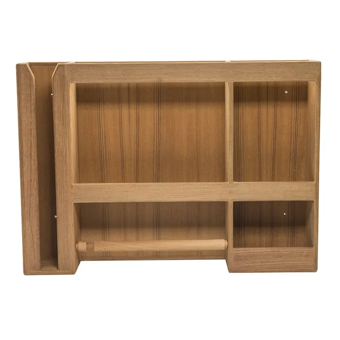 Whitecap Teak Dish/Cup/Paper Towel Rack – 62402