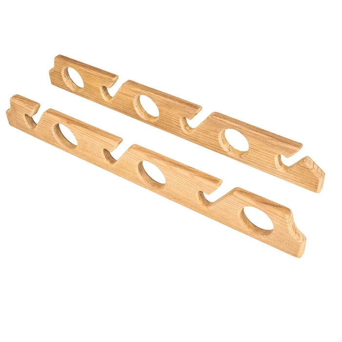 Whitecap Teak Six-Rod Storage Rack – Pair [60614]