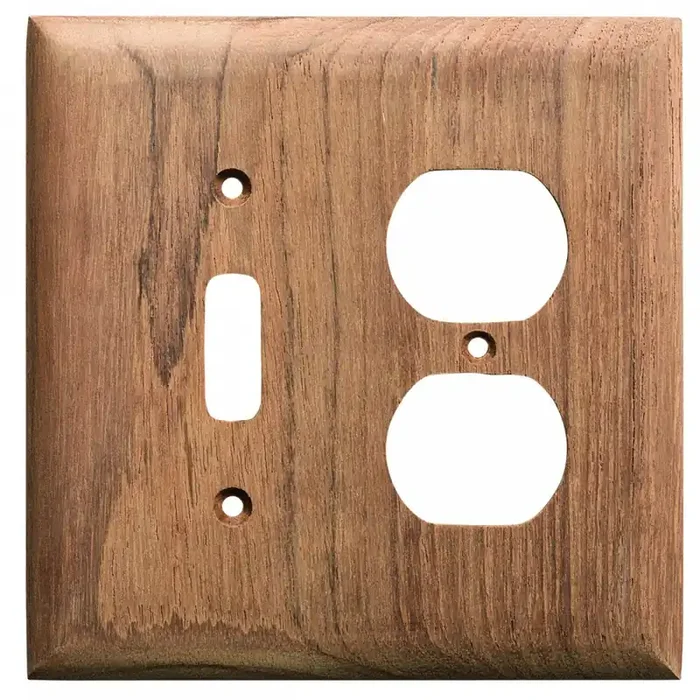 Whitecap Teak Toggle Switch/Duplex/Receptacle Cover Plate – 60178