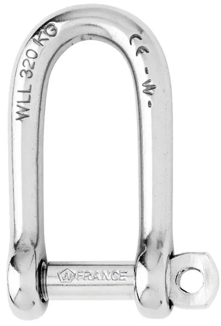 Wichard Self-Locking Long D Shackle – Dia 6 mm