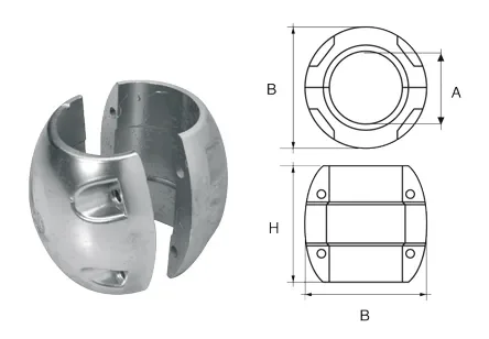 Zinc Anode For Shaft Ø22mm, Spherical